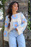 Flower crochet top