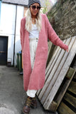 Long soft knit cardigan (Rose)