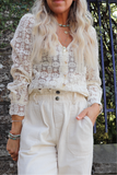 Lace button up blouse