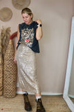 Gold  sequin skirt