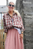 Burgundy plaid jacket