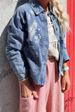 Embroidered denim jacket