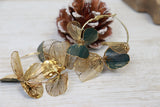 Abstract flower Hoops (Gold)