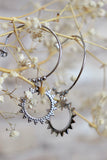 Sun hoop earrings (Silver)