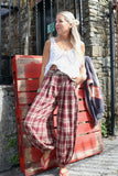 Plaid balloon trousers