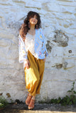 Light blue flower crochet cardigan