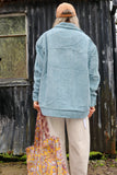 Cord baby blue jacket