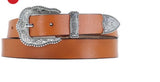 Ornate western buckle belt (Tan)