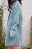 Light blue fluffy coatigan