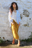 Light blue flower crochet cardigan