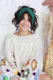 Speckle knit headband (Green)