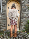 Floral patterned wrap skirt