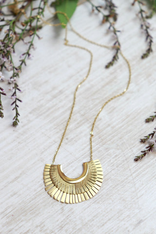 Sun ray necklace (Gold)
