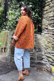 Reversible Floral cotton quilted jacket