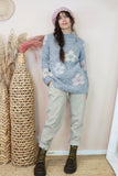 Soft knit flower jumper