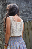 Diamond crochet crop top