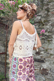 Floral crochet cami