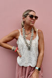 Champagne beaded cami