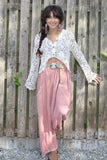 Floral crochet cardigan