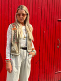 Embroidered motif waistcoat