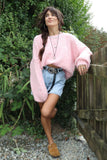 Balloon sleeve knit jumper