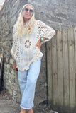 Longline crochet top (Beige)
