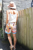Palm tree printed shorts
