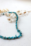 Blue apatite stone beaded necklace