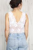 Longline Lace bralette (White)