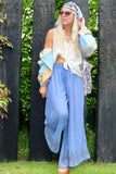 Diamond printed cotton trousers(lavender)