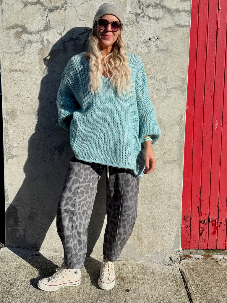 Speckle knit mint jumper