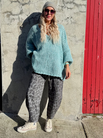 Speckle knit mint jumper