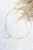 Mother of pearl beaded necklace (Gold)