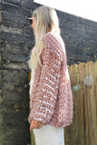 Chunky sequin sleeve cardigan