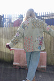 Embroidered embellished khaki jacket