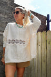 Lace insert jumper