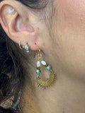 Sun ray beaded earrings