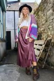 Silky maxi Skirt (Mauve)