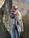 Multicoloured plaid scarf