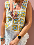 Mustard crochet top