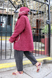 Burgandy hooded jacket