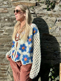 Floral crochet cardigan