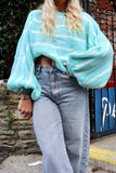 Balloon sleeve cropped jumper