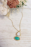 Teardrop pendant necklace (Gold)