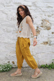 Mustard harem trousers