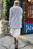 Fluffy grey  jacket
