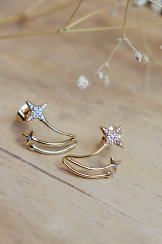 Shooting stars earrings (Gold)