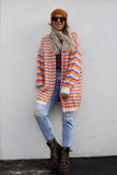 Colourful striped sequin cardigan