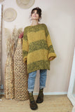 Long mustard and khaki jumper