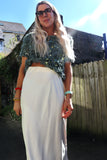 Sequin and feather detail top (Mint)